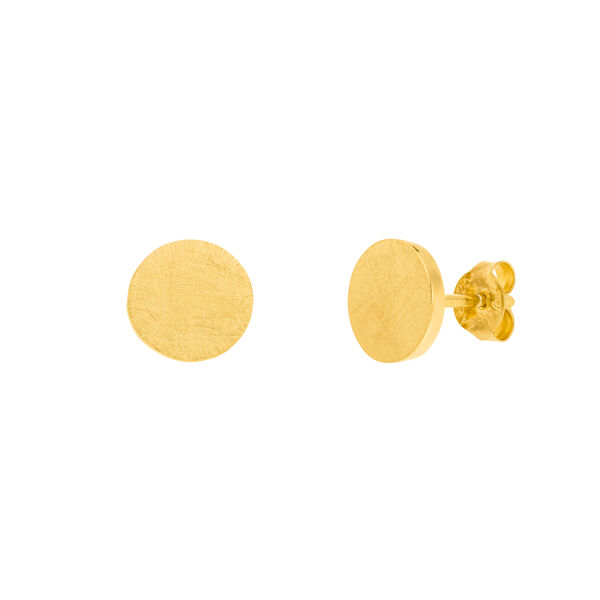 Ohrstecker Pl�ttchen, klein, 18 K Gelbgold vergoldet