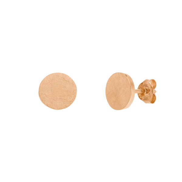 Ohrstecker Pl�ttchen, klein, 18 K Rosegold vergoldet