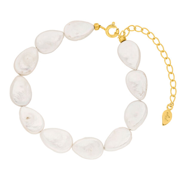 Perlenarmband VALENTINE PEARLS, 18 Karat Gelbgold vergoldet