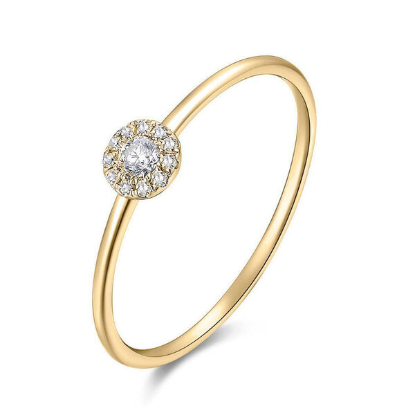 Ring Pav� II, 18 Karat Gelbgold