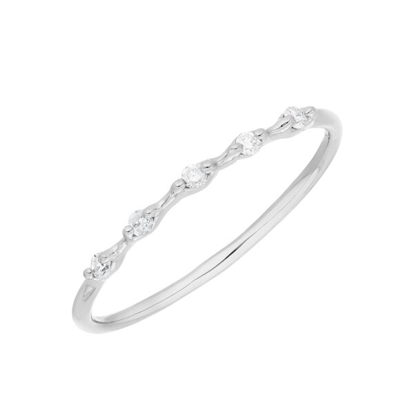Ring mit 5 Diamanten, 14 Karat Wei�gold