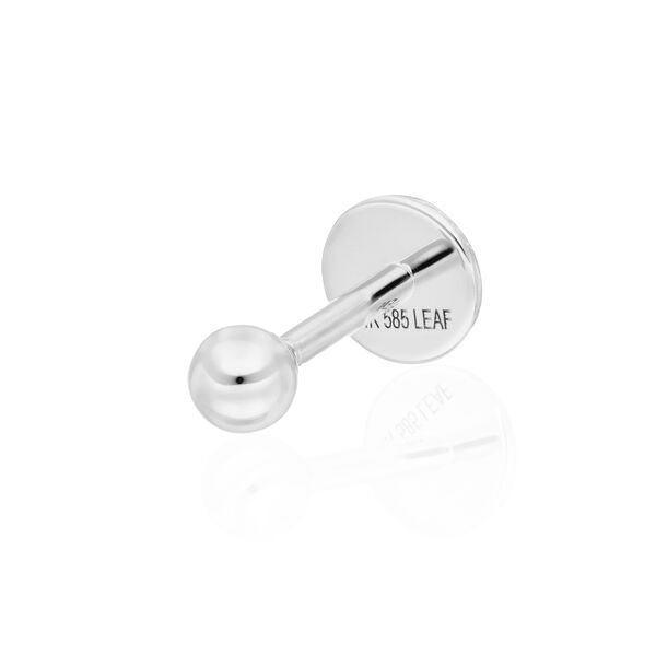 Single Piercing Kugel, 14 Karat Wei�gold