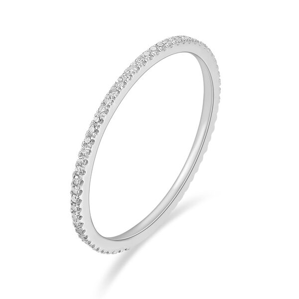 Verlobungsring Memoire mit Diamanten, 18 Karat Wei�gold