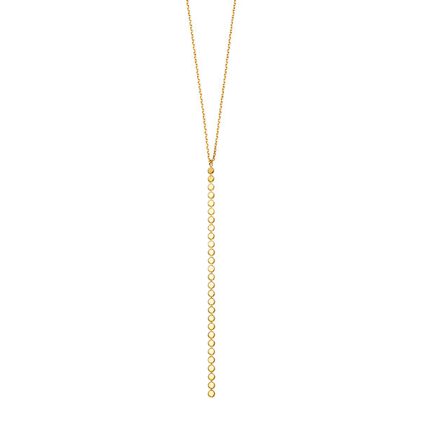 Y-Halskette Mesh, 18 Karat Gelbgold vergoldet