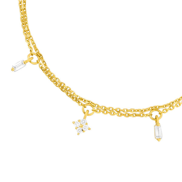 Armkette CRYSTAL, 18 K Gelbgold vergoldet 