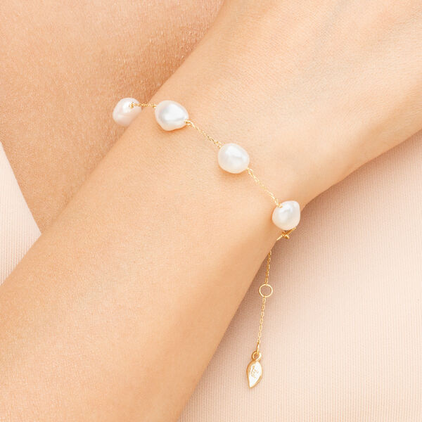 Armkette Barock Pearls, 14 Karat Gelbgold 