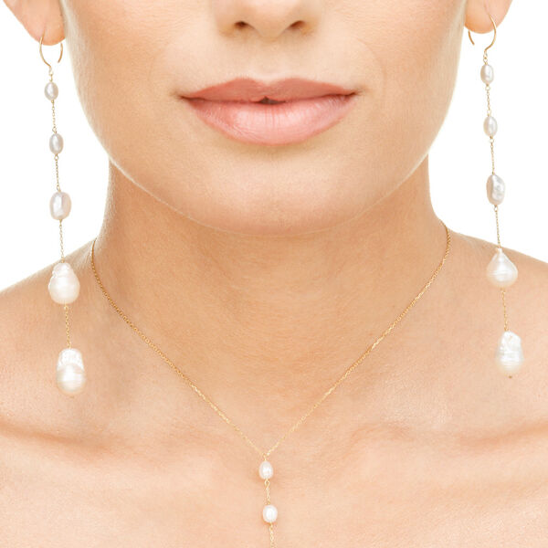 Ohrh�nger Barock Pearls, 14 Karat Gelbgold 
