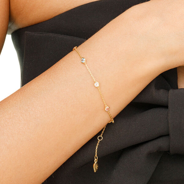 Armkette Fine Gems, 14 Karat Gelbgold 