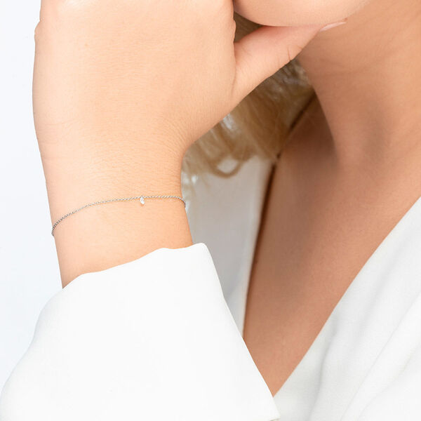 Armkette PURE Diamanten, 18 Karat Wei�gold 