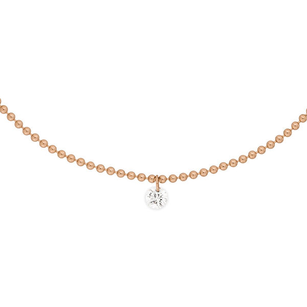 Armkette PURE Ball Chain, Diamant, 14 Karat Rosegold 