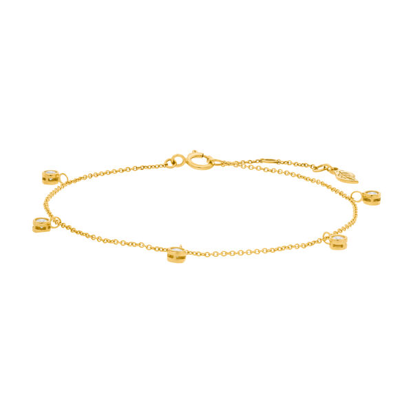 Armkette MY FIRST DIAMOND Charms, 14 Karat Gelbgold 