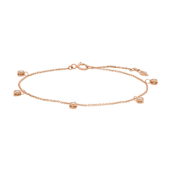 Armkette MY FIRST DIAMOND Charms, 14 Karat Rosegold 