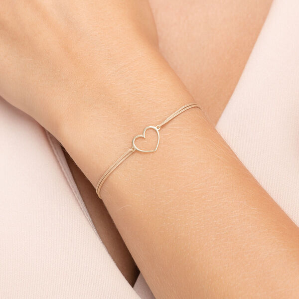 Freundschaftsarmband GENTLE HEART, 14 Karat Gelbgold 