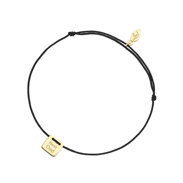 Freundschaftsarmband BEST DAD, 14 Karat Gelbgold 