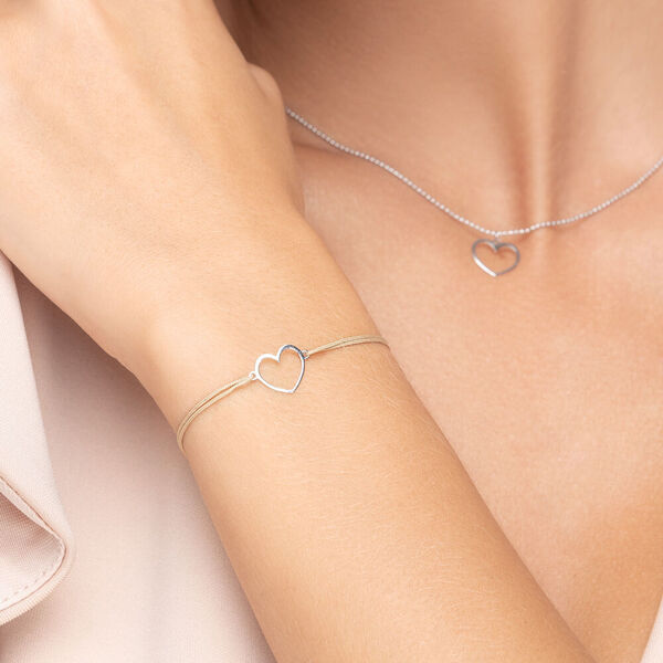 Freundschaftsarmband GENTLE HEART, 14 Karat Wei�gold 