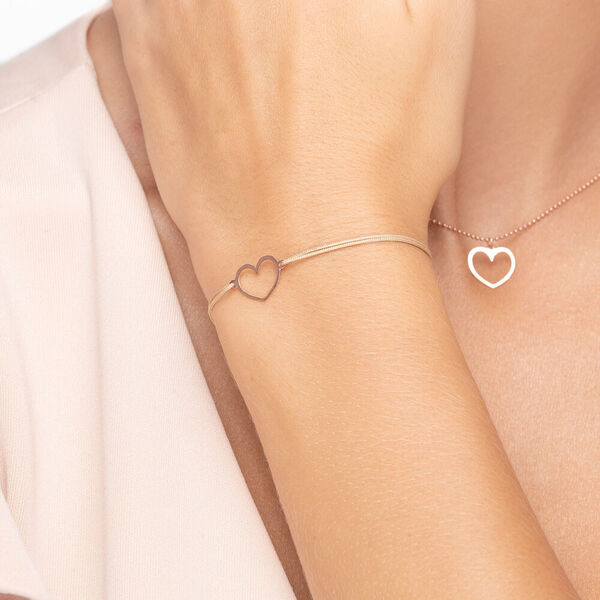 Freundschaftsarmband GENTLE HEART, 14 Karat Rosegold 