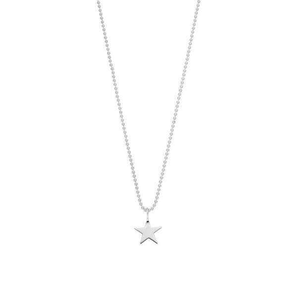 Halskette STAR, 14 Karat Wei�gold 