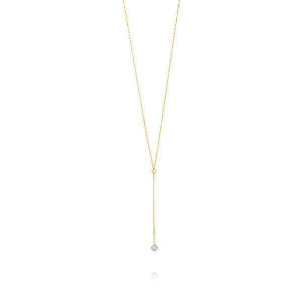 Halskette Y-PURE Diamant, 18 Karat Gelbgold 