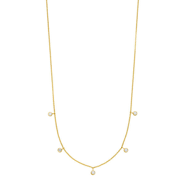Halskette MY FIRST DIAMOND Charms, 14 Karat Gelbgold 