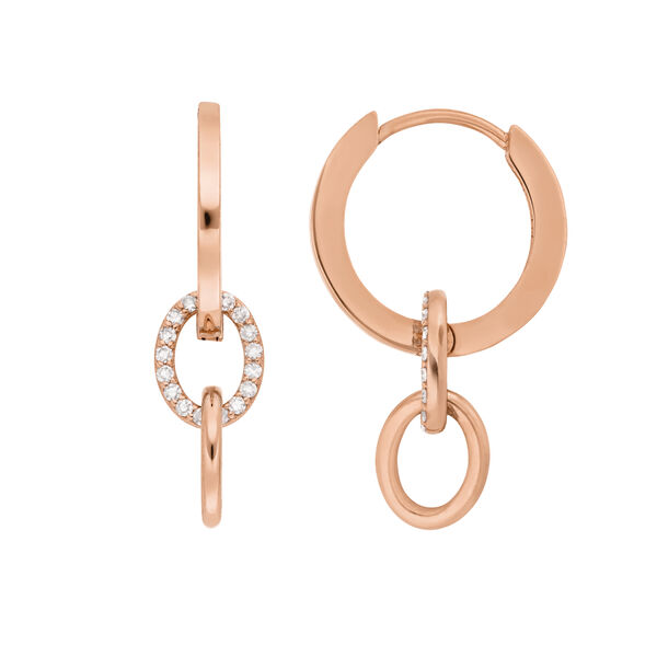 Creolen ETERNAL TOUCH, Diamanten, 14 Karat Rosegold 