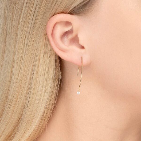 Creole Pure M Diamant, 18 Karat Gelbgold 