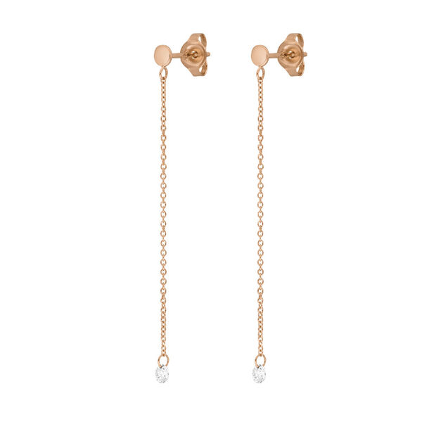 Ohrringe PURE Kette, 18 Karat Rosegold 