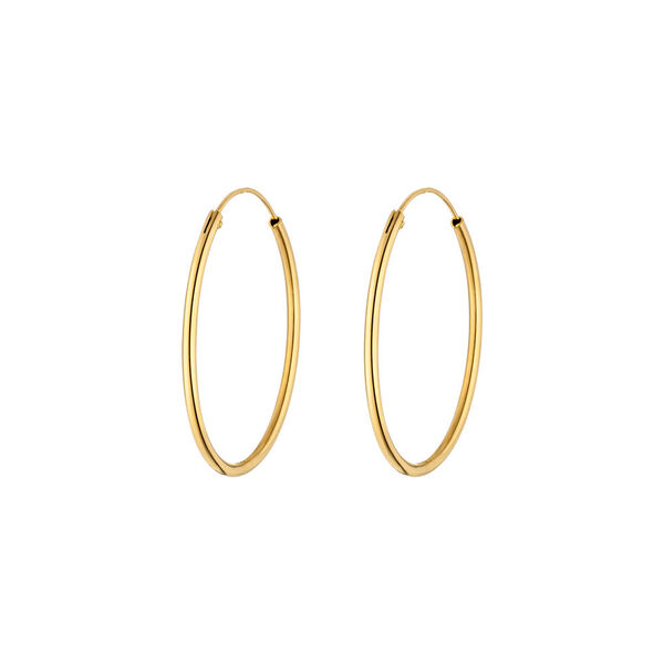 Creole Rund L, 40mm, 14 Karat Gelbgold 