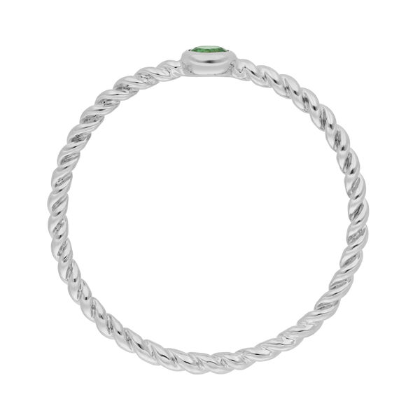 Ring Twist Smaragd, 14 Karat Wei�gold 