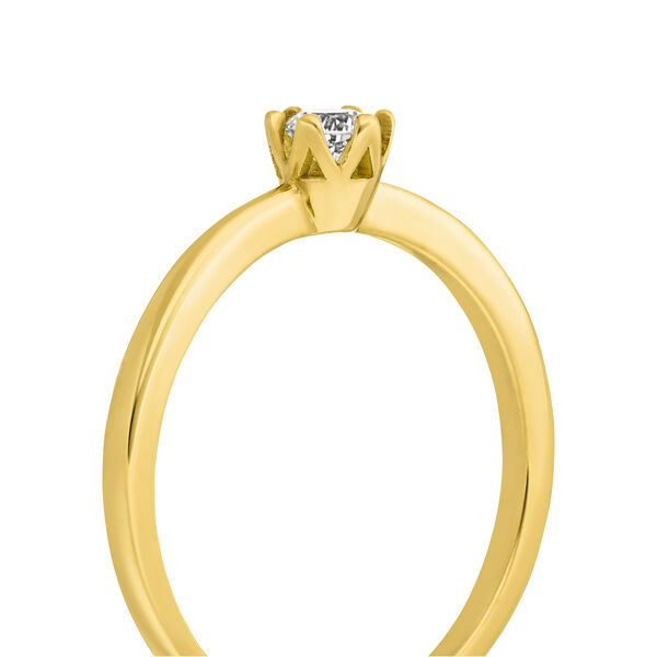 Verlobungsring Classic Solitair 0,14ct, 14 Karat Gelbgold 