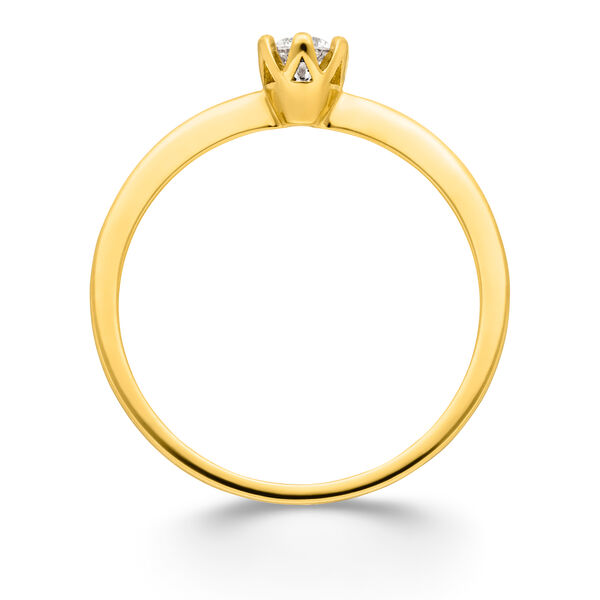 Verlobungsring Classic Solitair 0,14ct, 14 Karat Gelbgold 