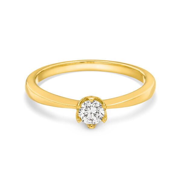 Verlobungsring Classic Solitair 0,25ct, 14 Karat Gelbgold 