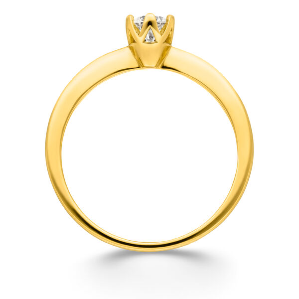 Verlobungsring Classic Solitair 0,25ct, 14 Karat Gelbgold 