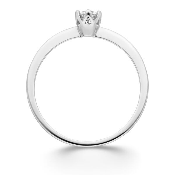 Verlobungsring Classic Solitair 0,14ct, 14 Karat Wei�gold 