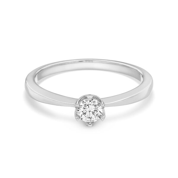 Verlobungsring Classic Solitair 0,25ct, 14 Karat Wei�gold 