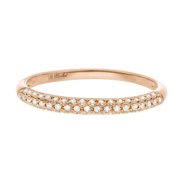 Ring DAZZLE mit Diamanten, 14 Karat Rosegold 