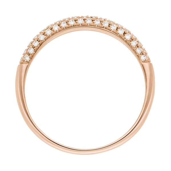 Ring DAZZLE mit Diamanten, 14 Karat Rosegold 