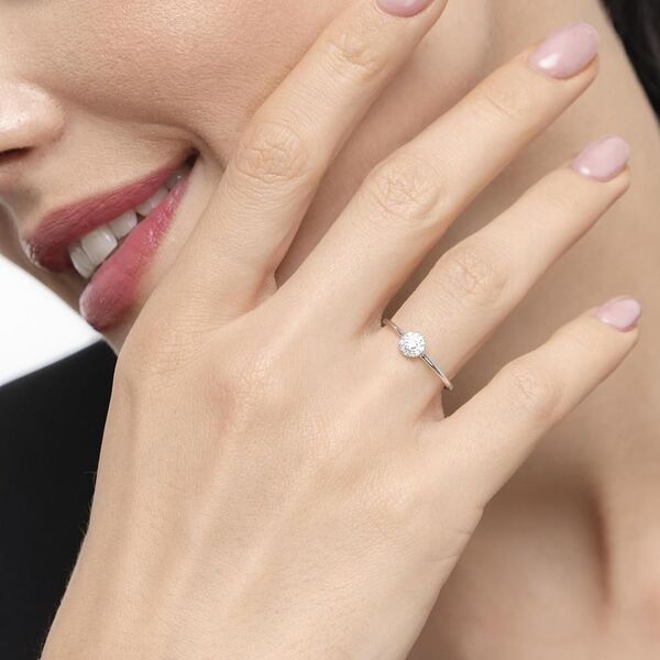 Ring Pav� II, 18 Karat Wei�gold 