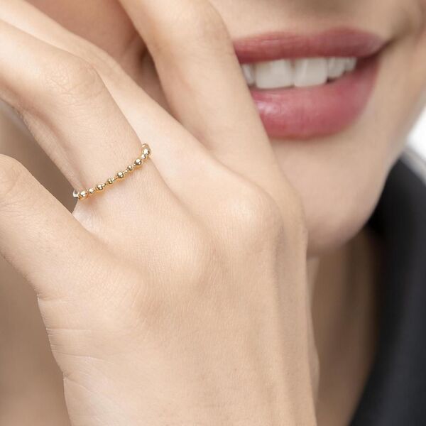 Ring Kugel, 18 Karat Gelbgold, Gr.56 