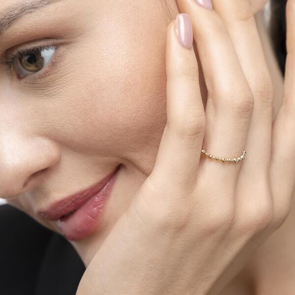 Ring Kugel, 18 Karat Gelbgold, Gr.56 