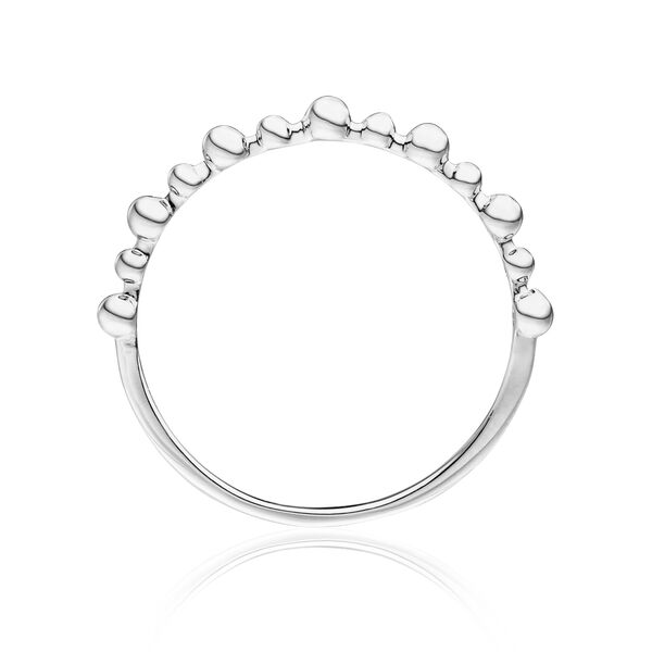 Ring Kugel, 18 Karat Wei�gold 