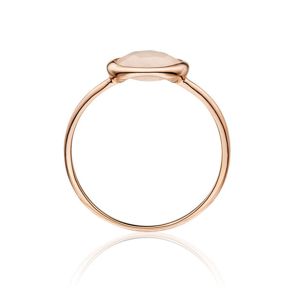 Ring Rosenquarz, 14 Karat Rosegold 