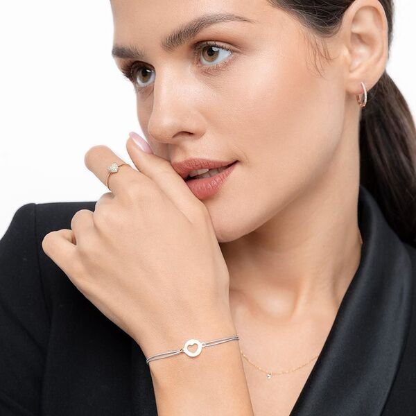 Freundschaftsarmband Heart, 14 Karat Gelbgold 
