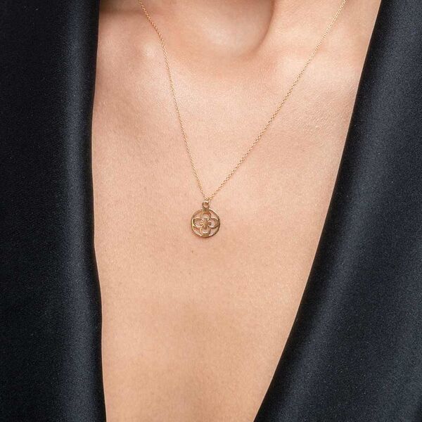 Halskette Clover, 14 Karat Gelbgold 
