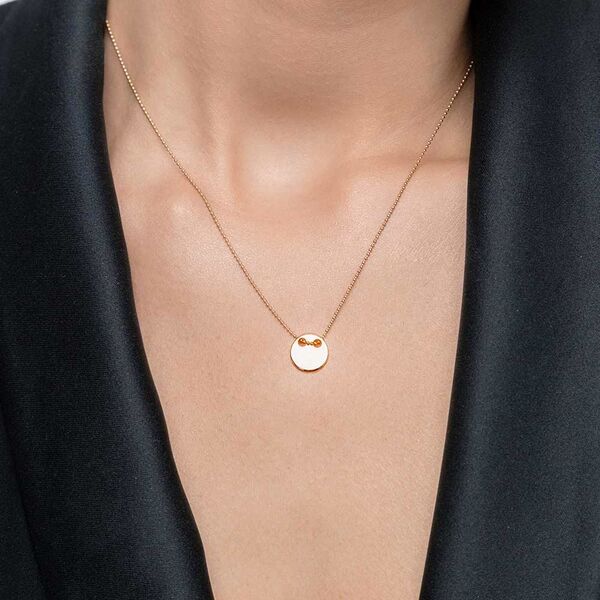 Halskette Plate, 14 Karat Gelbgold 