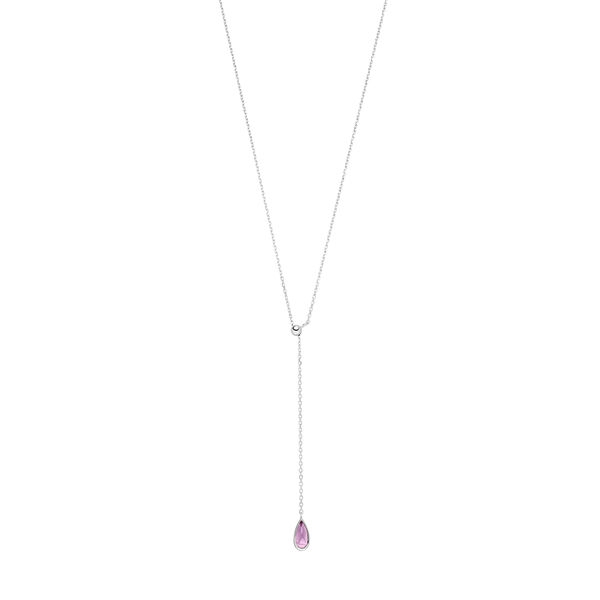 Y-Halskette Gem Drop, Amethyst, 925 Sterlingsilber 