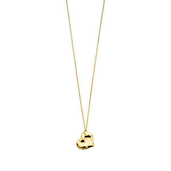 Halskette BIG HEART, 18 K Gelbgold vergoldet 