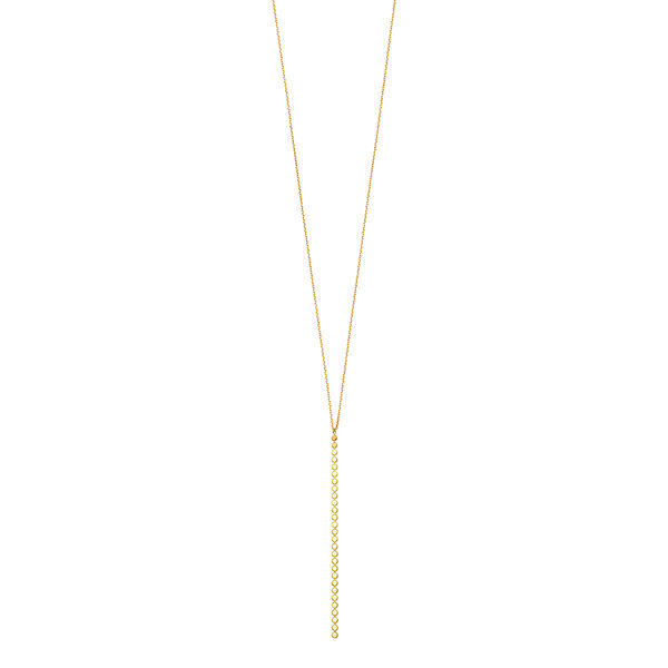 Y-Halskette Mesh, 18 Karat Gelbgold vergoldet 