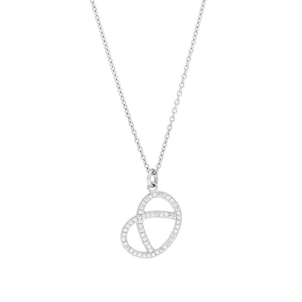 Halskette Brezn mit Zirkonia, 925 Sterlingsilber 