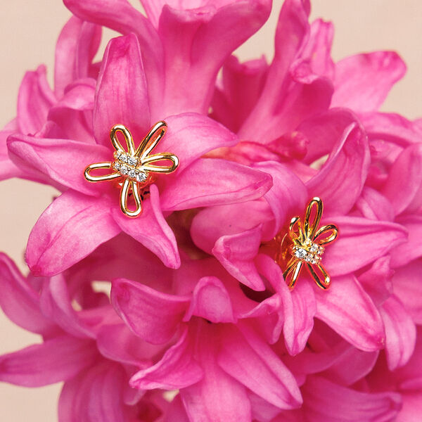 Ohrstecker Blossom, klein, 18 K Gelbgold vergoldet 