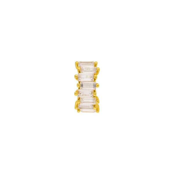 Silber Earcuff, ICE CUBE, Gelbgold 